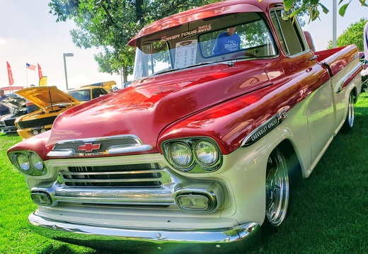 Chevy Apache in Red over White Front