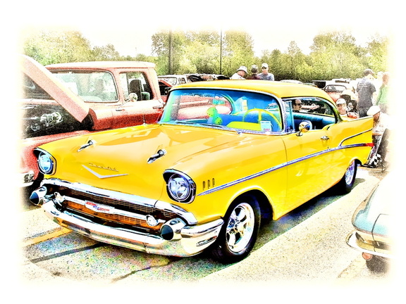 57 Chevy Yellow tonemapped
