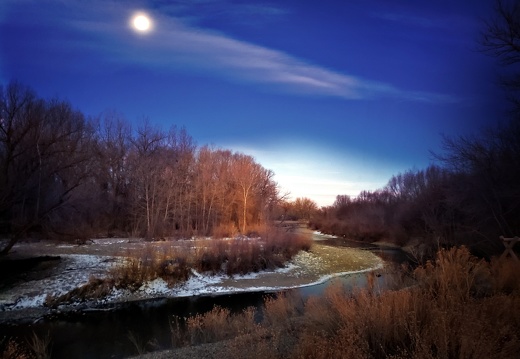 Poudre River Moonrise